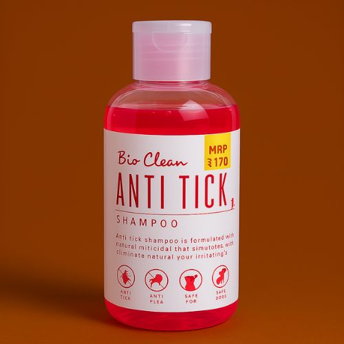 Pet Needs Bio Clean Anti-Tick Dog Shampoo – Herbal Protection & Gentle Cleansing (200ml)