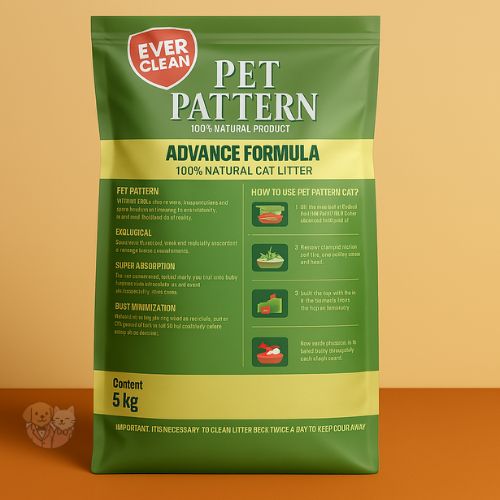 Pet Pattern Cat Litter – Lavender Scented Clumping, 5 Kg