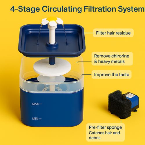 Pet Water Fountain with Filter – Continuous Fresh Water for Cats & Dogs