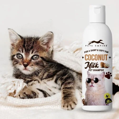 Pets Empire Cat Shampoo – Coconut Milk Essence Cleanser for Kittens & Cats (200ml)