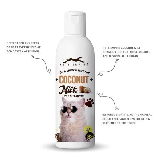 Pets Empire Cat Shampoo – Coconut Milk Essence Cleanser for Kittens & Cats (200ml)