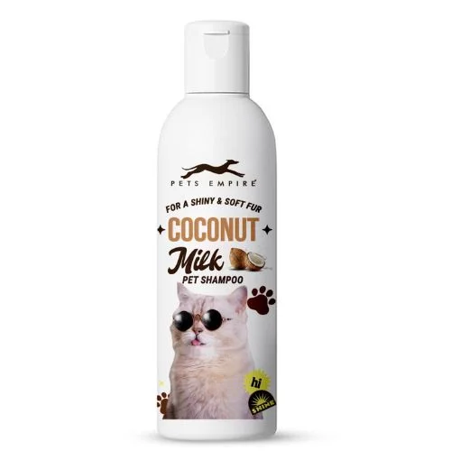 Pets Empire Cat Shampoo – Coconut Milk Essence Cleanser for Kittens & Cats (200ml)