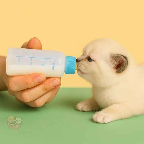 Pets Empire Puppy Nursing Bottle Kit – 60ml Milk Feeder with Nipple Brush (Color May Vary)