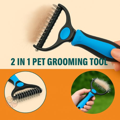 Professional Dematting & Deshedding Comb โ Pet Grooming Tool for Dogs & Cats Professional Dematting & Deshedding Comb โ Pet Grooming Tool for Dogs & Cats