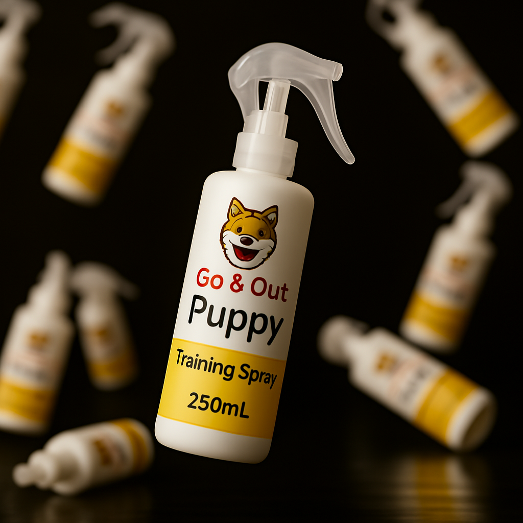 Go & Out Potty Training Spray โ Behavior Training Aid for Puppies & Dogs (250ml) Go & Out Potty Training Spray โ Behavior Training Aid for Puppies & Dogs (250ml)