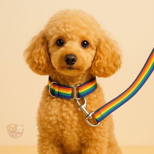Rainbow Dog Collar & Leash Set โ Small Size, Multicolor for Puppies & Small Breeds Rainbow Dog Collar & Leash Set โ Small Size, Multicolor for Puppies & Small Breeds