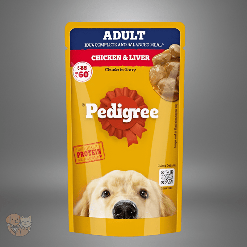 Pedigree Chicken & Liver Chunks in Gravy for Adult Dogs โ 130 g Pedigree Chicken & Liver Chunks in Gravy for Adult Dogs โ 130 g