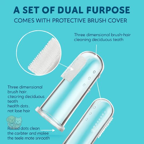 Silicone Finger Toothbrush for Pets – Gentle Dental Care for Dogs & Cats