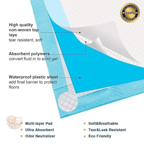Smarty Pet Training Pads – Leak-Proof, Fresh Scented Pads for Dogs & Puppies (50 pcs, 45×60 cm)