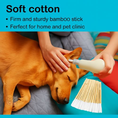 Soft Cotton Ear Buds for Pets – Gentle & Safe Ear Cleaning Swabs for Dogs & Cats