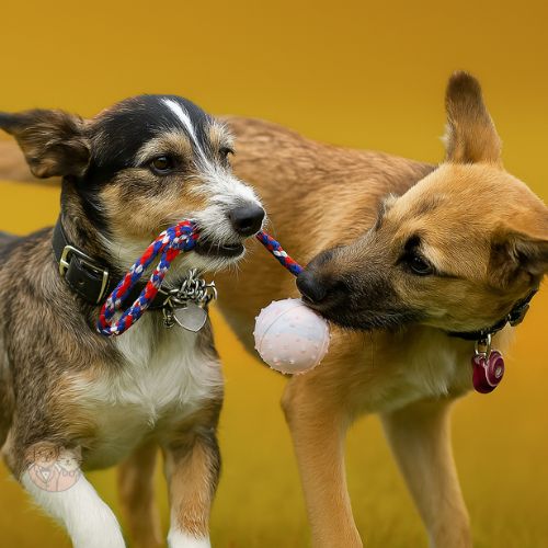 Tug Ball on Solid Rope – Durable Play Toy for Small & Medium Dogs