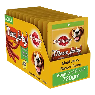 Pedigree Meat Jerky Stix โ Bacon Flavor (60โฏg) Pedigree Meat Jerky Stix โ Bacon Flavor (60โฏg)